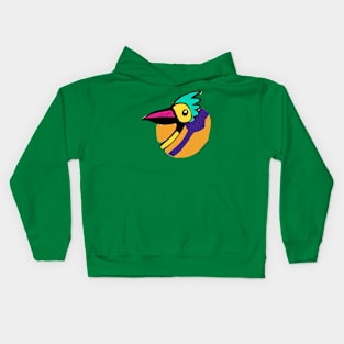 A very crazy bird Kids Hoodie